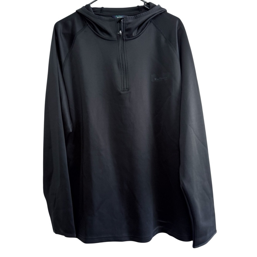 Ben Sherman Sport Golf Black 1/4 Zip Pullover Hoodie Men's 2X NWT